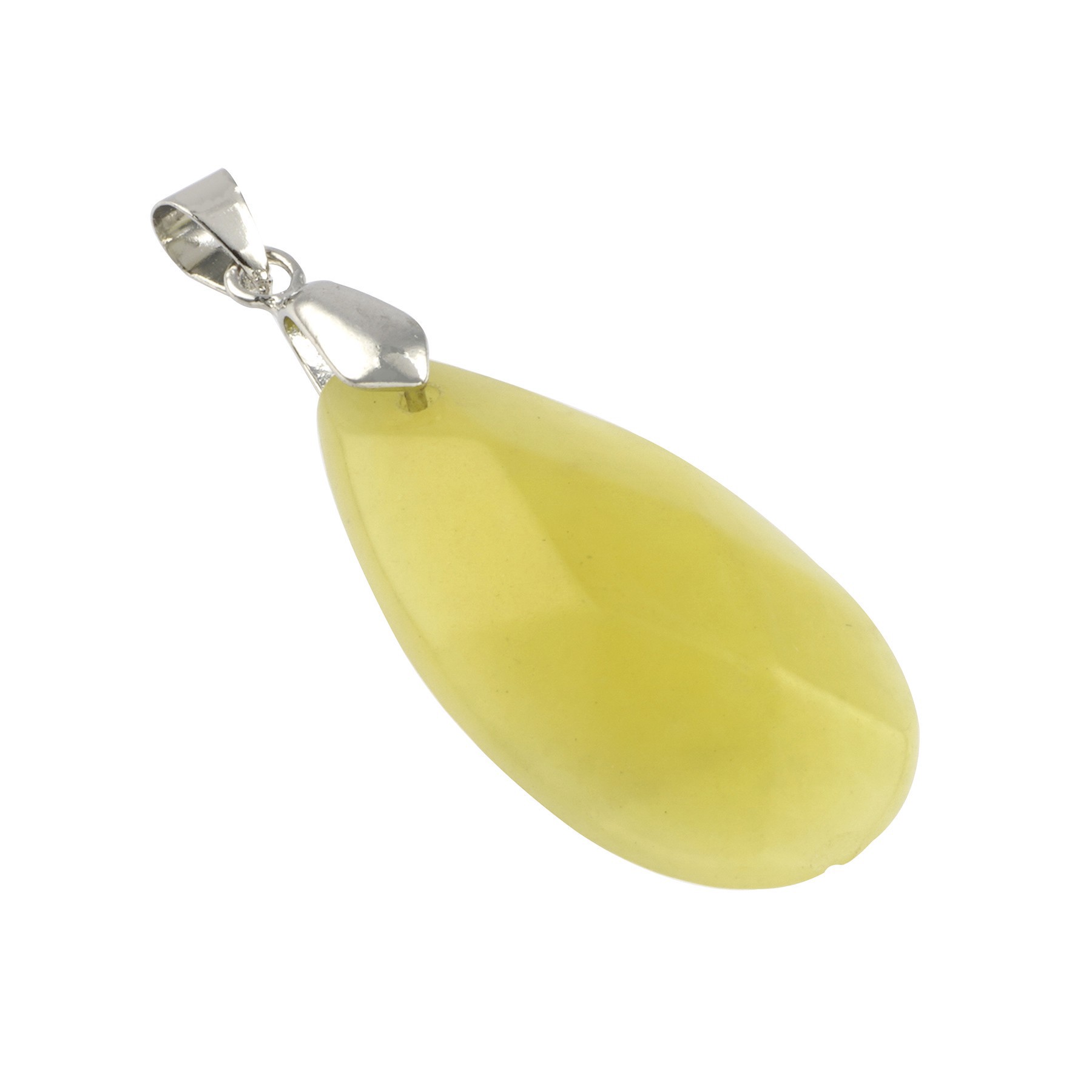 slide 2 of 3, Lemon Jade Teardrop Pendant By Bead Landing, 35mm x 18mm