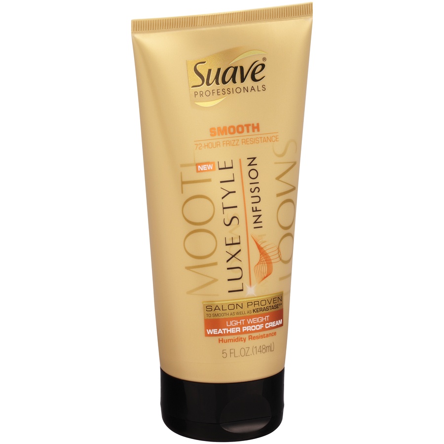 slide 2 of 7, Suave Professionals Luxe Style Infusion Smooth Lightweight Weather Proof Humidity Resistance Cream, 5oz, 5 oz