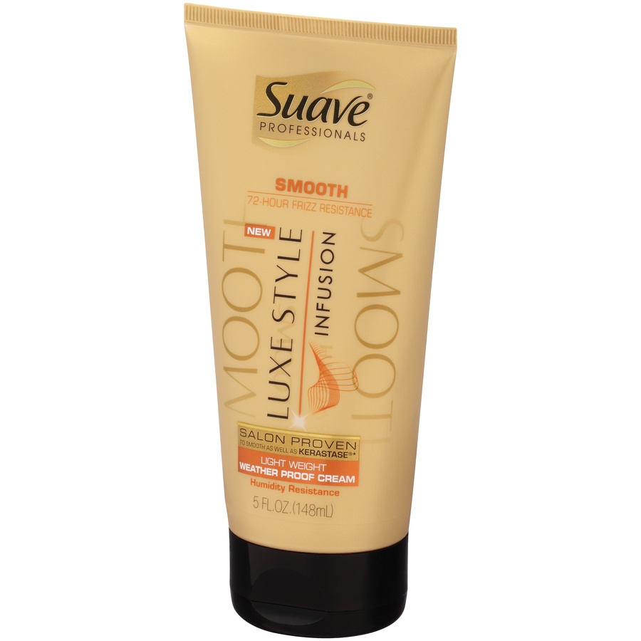 slide 3 of 7, Suave Professionals Luxe Style Infusion Smooth Lightweight Weather Proof Humidity Resistance Cream, 5oz, 5 oz