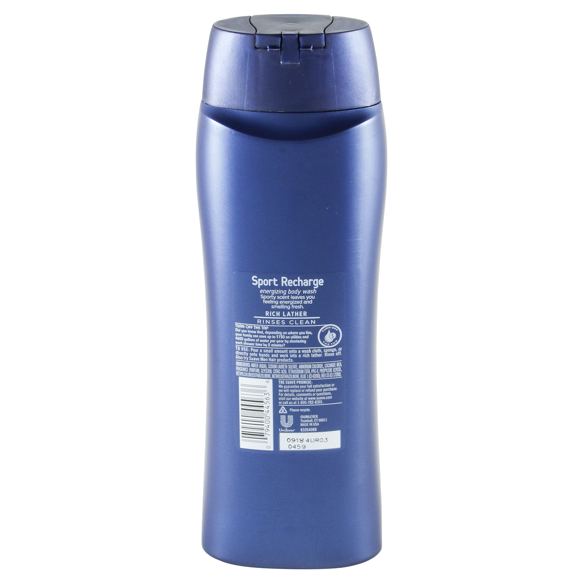 slide 2 of 2, Suave Men Active Sport Body Wash, 18 oz