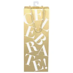 Caspari Gold Celebrate Bottle Bag 1 ea