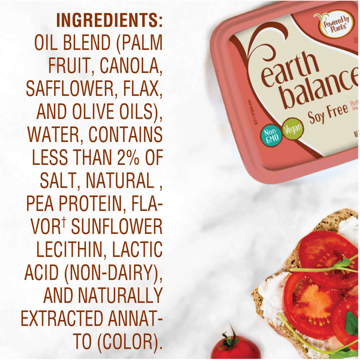 slide 3 of 4, Earth Balance Soy Free Buttery Spread, 15 oz Tub, 15 oz