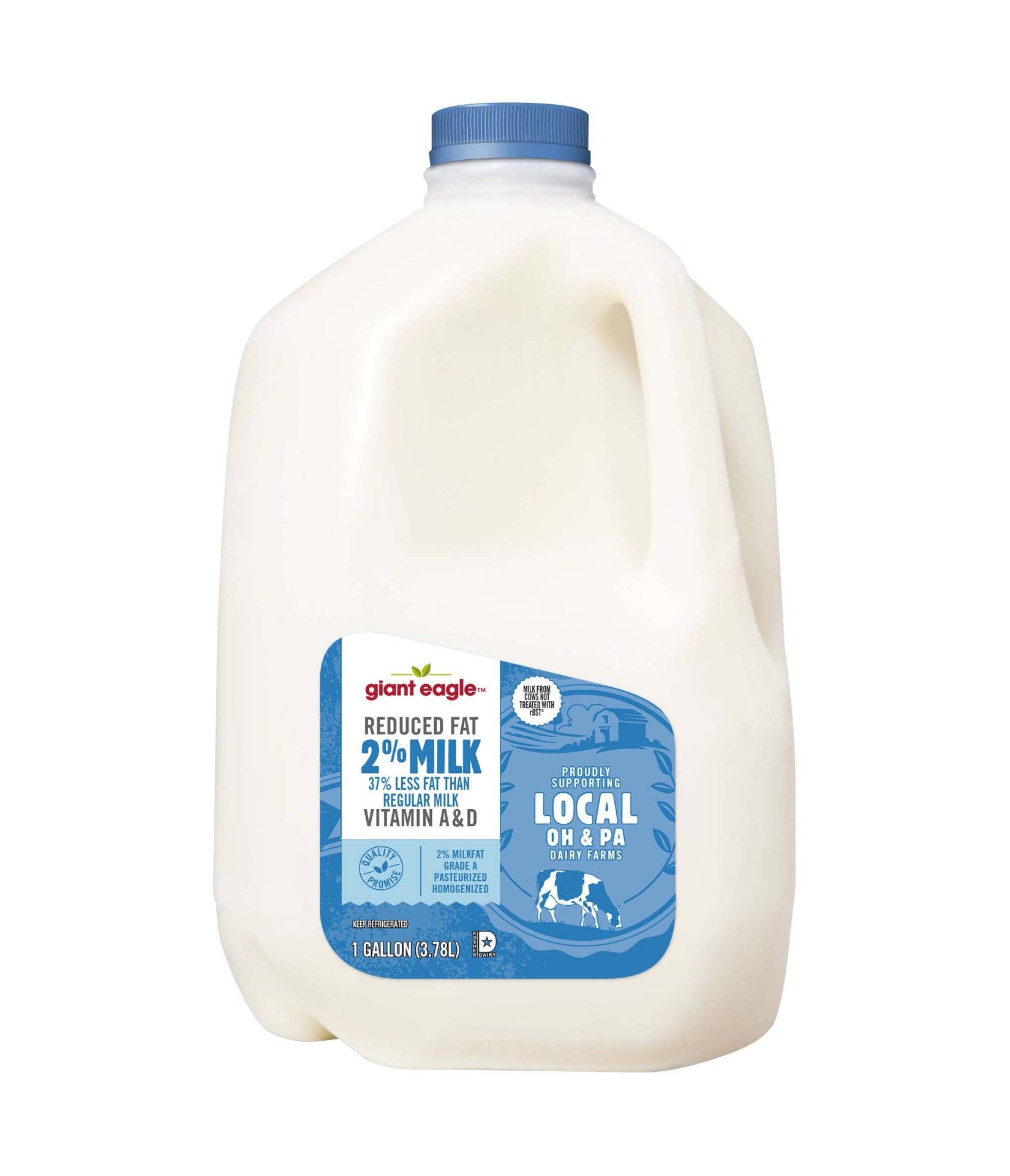 slide 1 of 1, Giant Eagle 2% Reduced Fat Milk, 128 oz