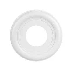 allen + roth 10-in W x 10-in L Traditional Painted White Composite Whole Ceiling Medallion