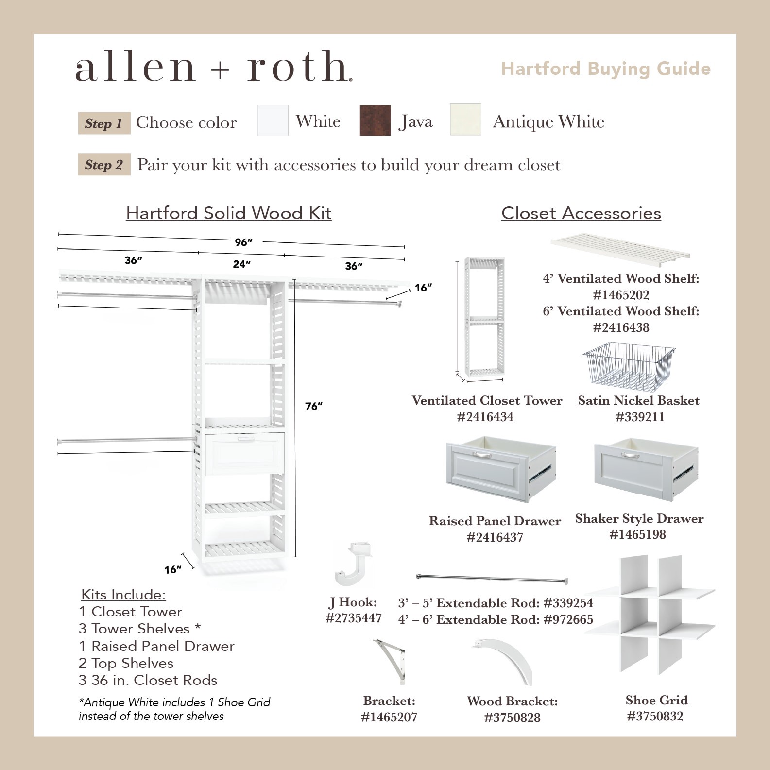 slide 3 of 6, allen + roth Hartford Java Ventilated Open shelves Wood Closet Tower ( 24-in W x 16-in D ), 1 ct