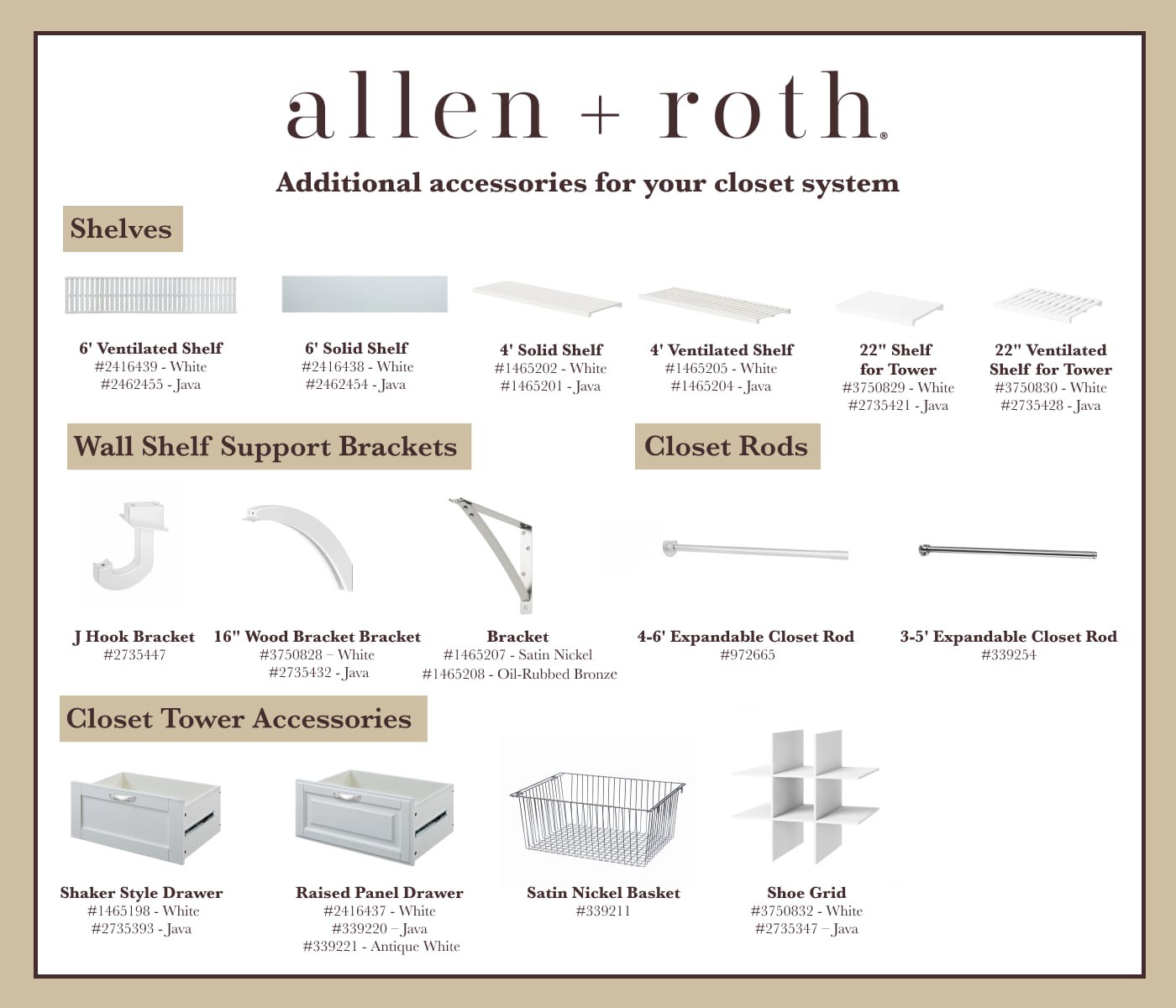 slide 5 of 6, allen + roth Hartford 60-in L x 1-in H Extendable Satin nickel Metal Closet Rod with Hardware, 1 ct