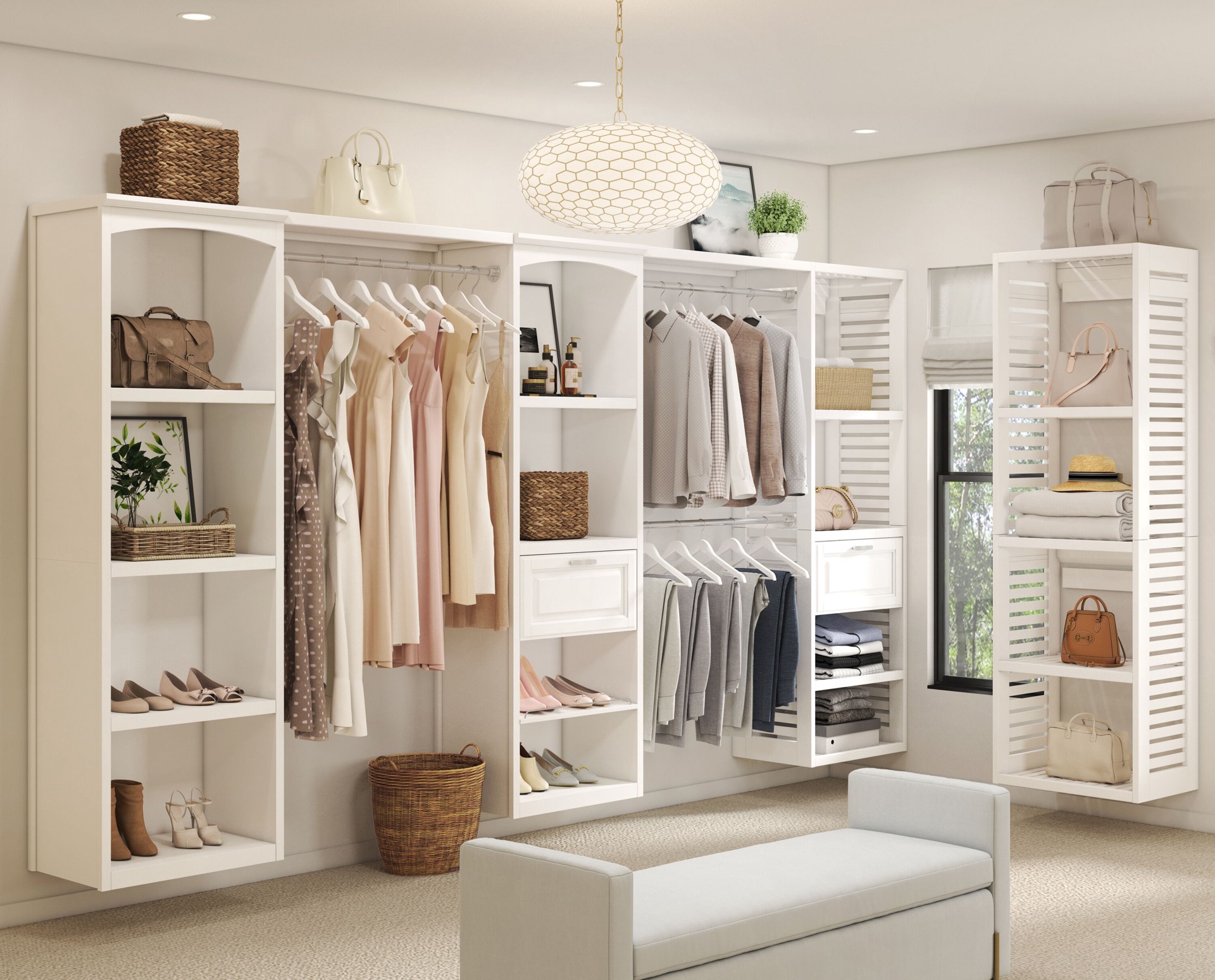 slide 6 of 6, allen + roth Hartford 60-in L x 1-in H Extendable Satin nickel Metal Closet Rod with Hardware, 1 ct