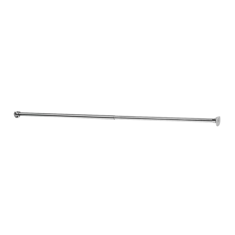 slide 1 of 6, allen + roth Hartford 60-in L x 1-in H Extendable Satin nickel Metal Closet Rod with Hardware, 1 ct