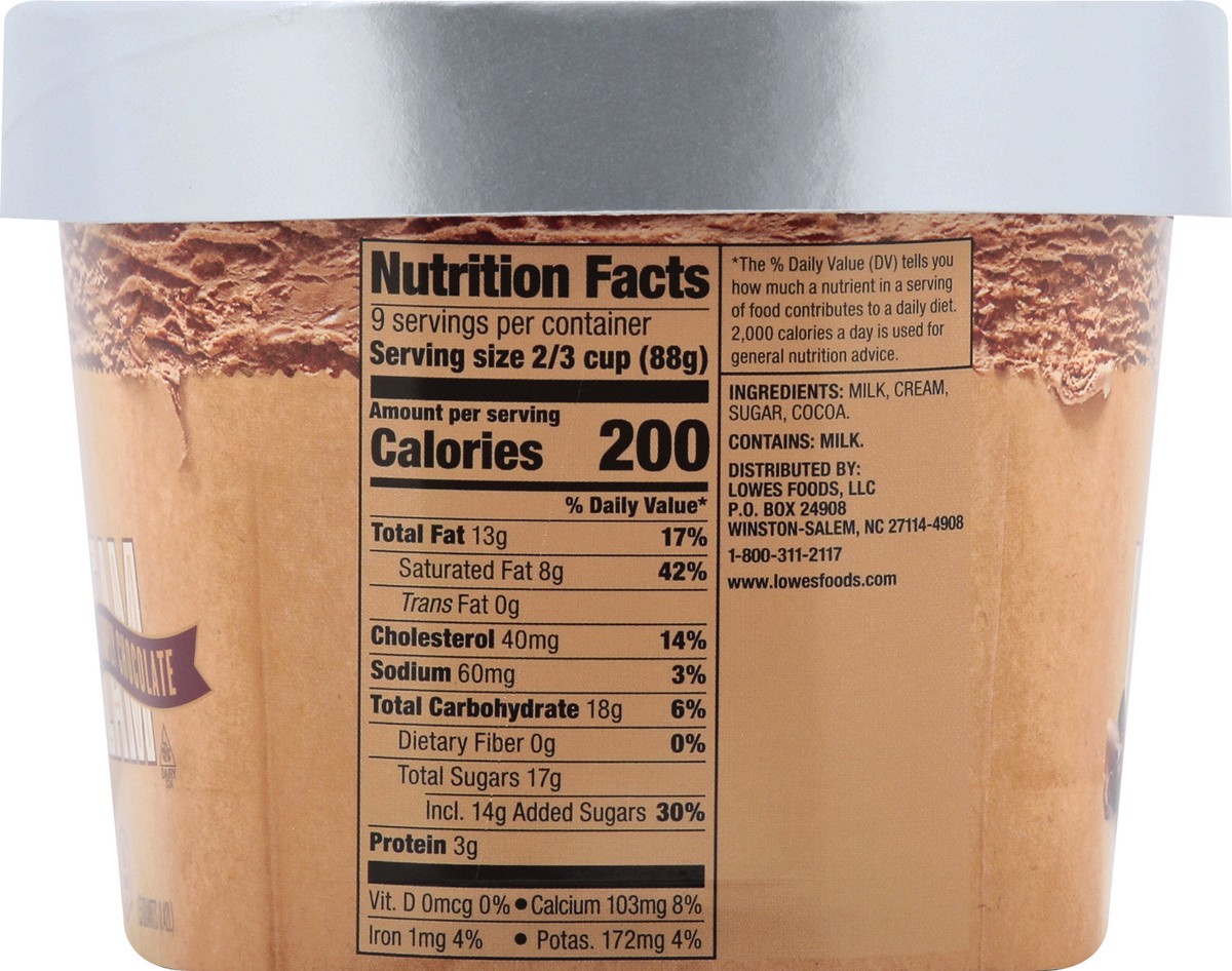 slide 2 of 5, Lowes Foods Ice Cream Premium Simply Chocolate, 48 oz