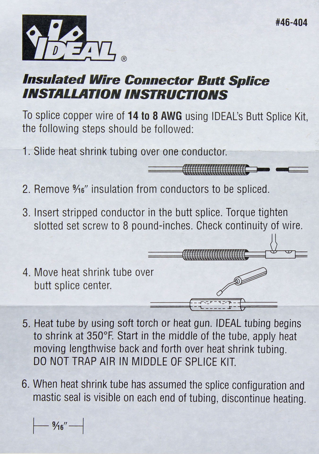 slide 5 of 6, IDEAL 25-mm 8-in Heat Shrink Tubing, 1 ct