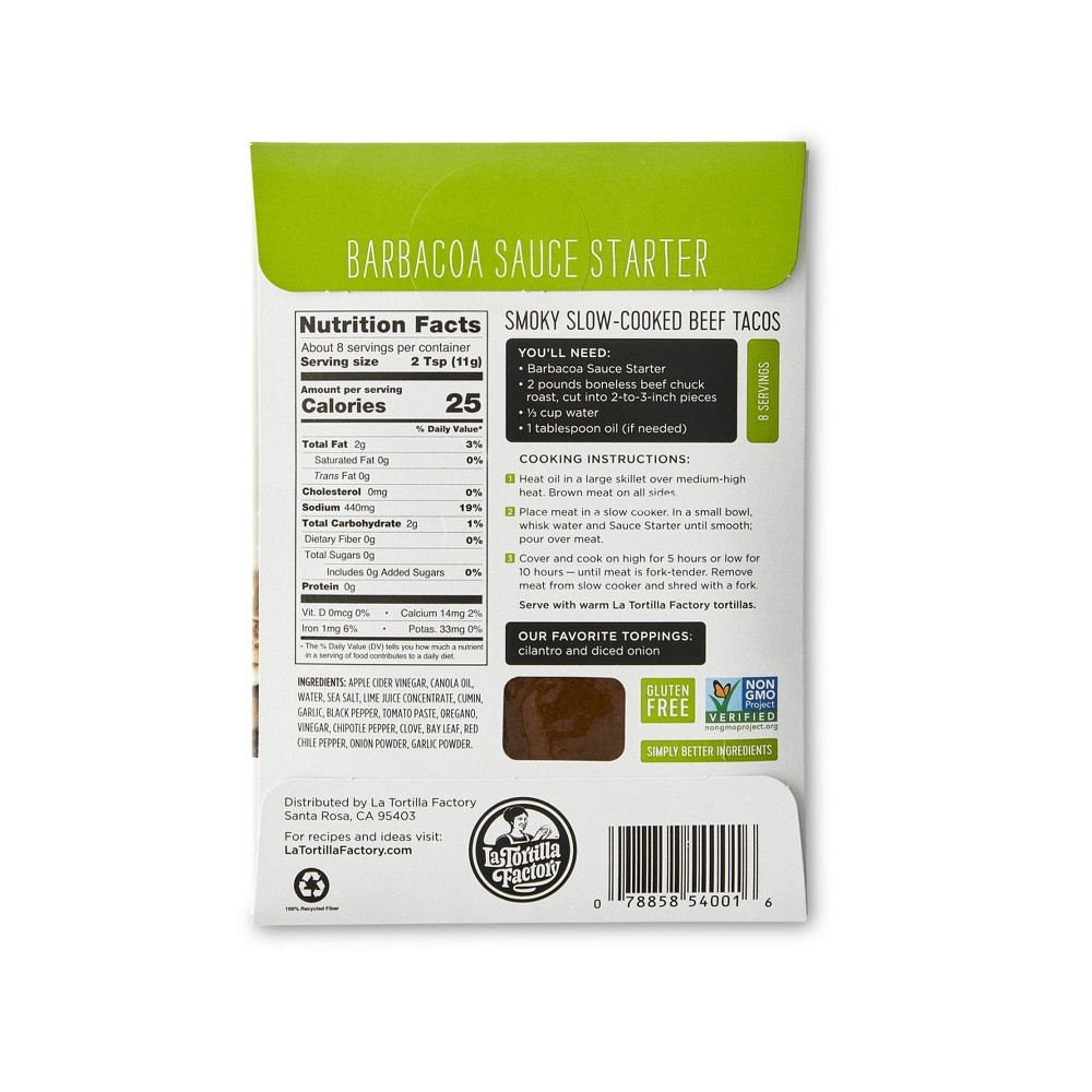 La Tortilla Factory Barbacoa Slow Cooker Sauce Starter Shipt