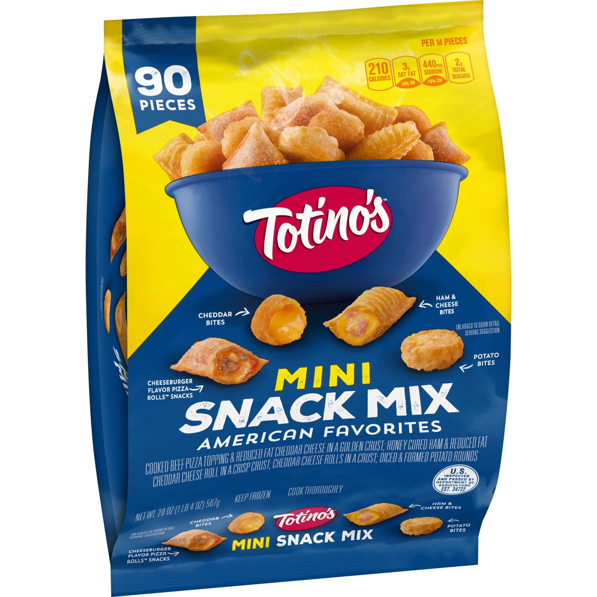 slide 1 of 3, Totino's Mini Snack Mix, 20 oz