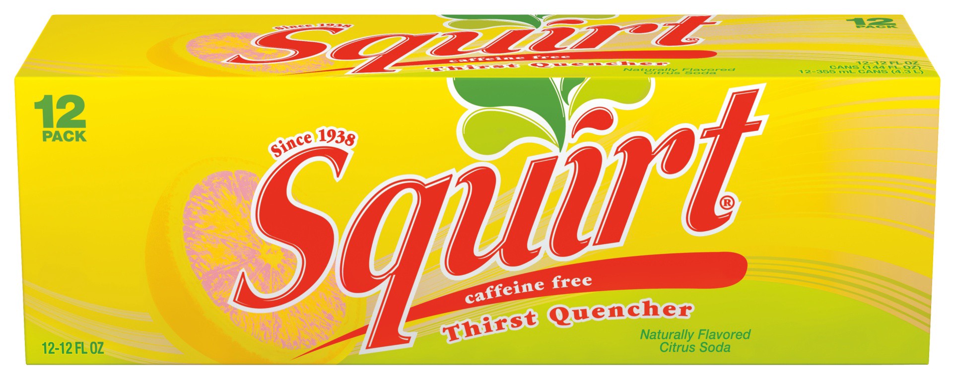 slide 1 of 3, Squirt Citrus Soda, 12 fl oz cans, 12 pack, 12 ct