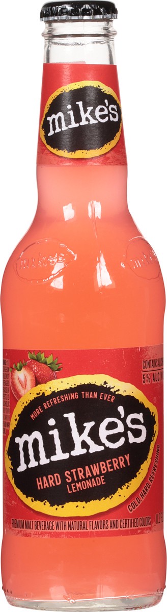 slide 2 of 9, Mike's Premium Hard Strawberry Lemonade Malt Beverage 11.2 fl oz, 11.2 fl oz