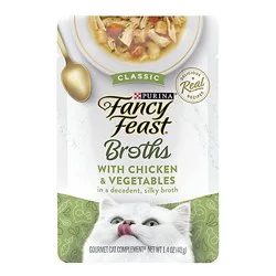 Fancy Feast Broths Chicken And Vegetables Cat Wet Food - 1.4 Oz