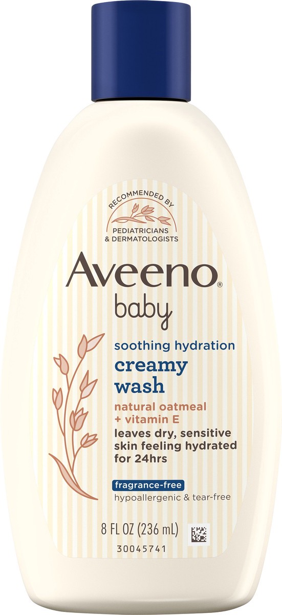 slide 6 of 7, Aveeno Baby Creamy Wash Hydrating, 8 oz