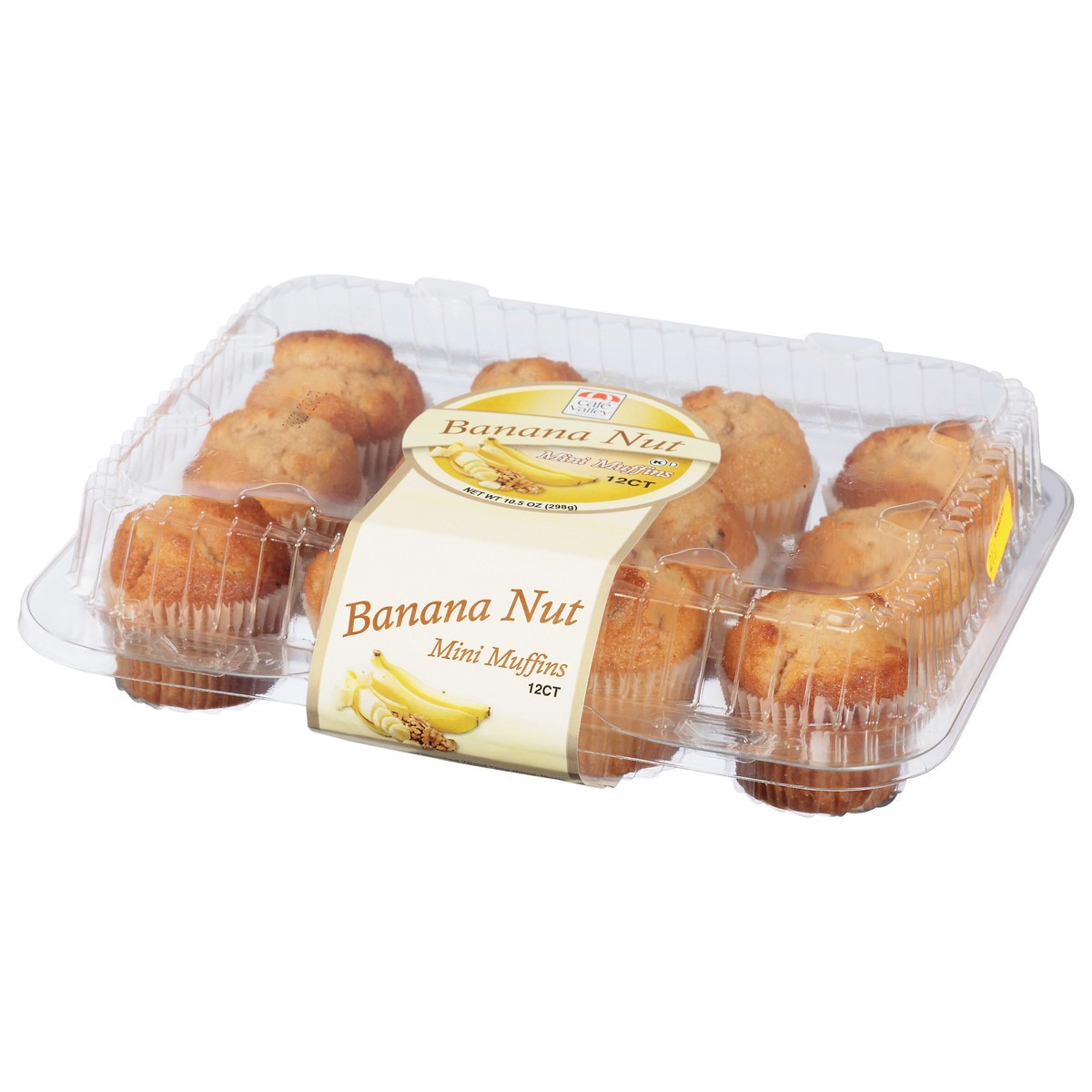 slide 2 of 14, Cafe Valley Mini Banana Nut Muffins, 12 ct