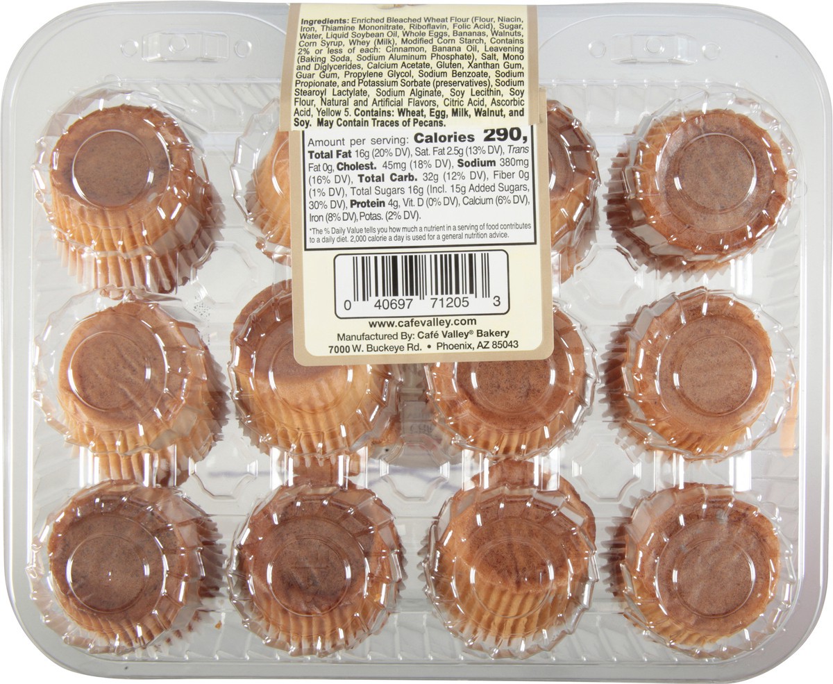 slide 4 of 14, Cafe Valley Mini Banana Nut Muffins, 12 ct