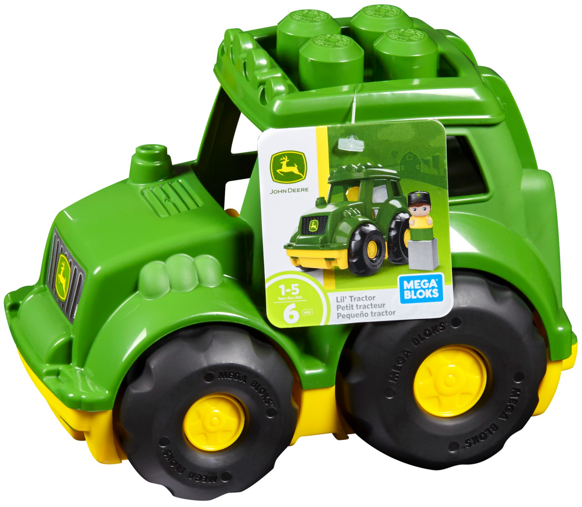 slide 1 of 25, Mega Bloks First Builders John Deere Lil' Tractor, 1 ct