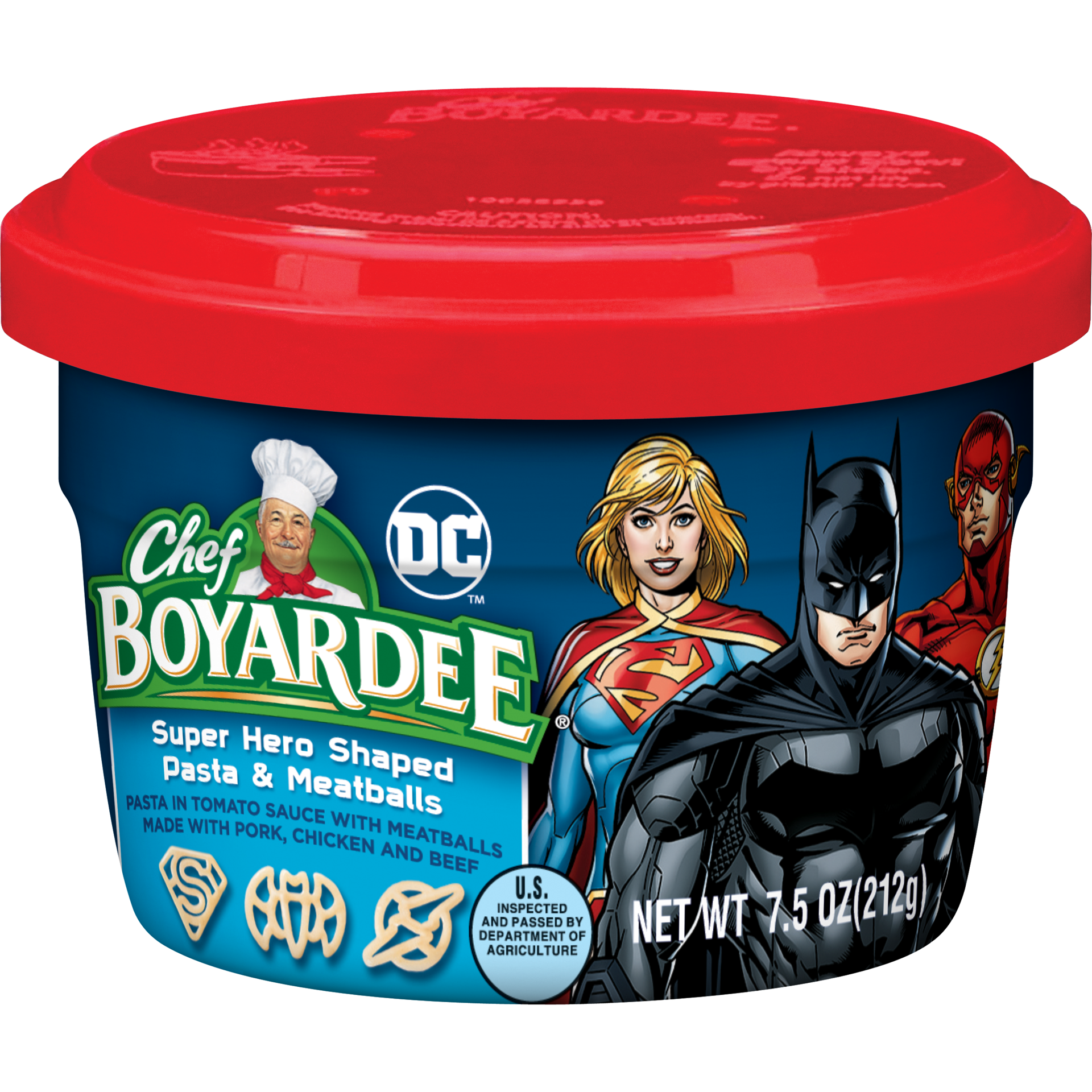 slide 1 of 3, Chef Boyardee Super Hero Pasta with Meatballs in Tomato Sauce, 7.5 Oz., 7.5 oz