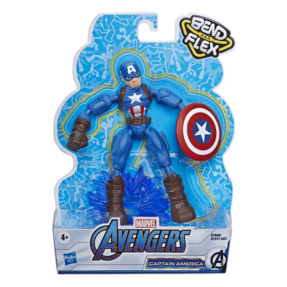 slide 1 of 1, Hasbro Marvel Avengers Bend And Flex Captain America Action Figure, 1 ct