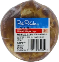 Pet Pride Beef Flavored Rawhide Ring For Dogs 3.5 Inch
