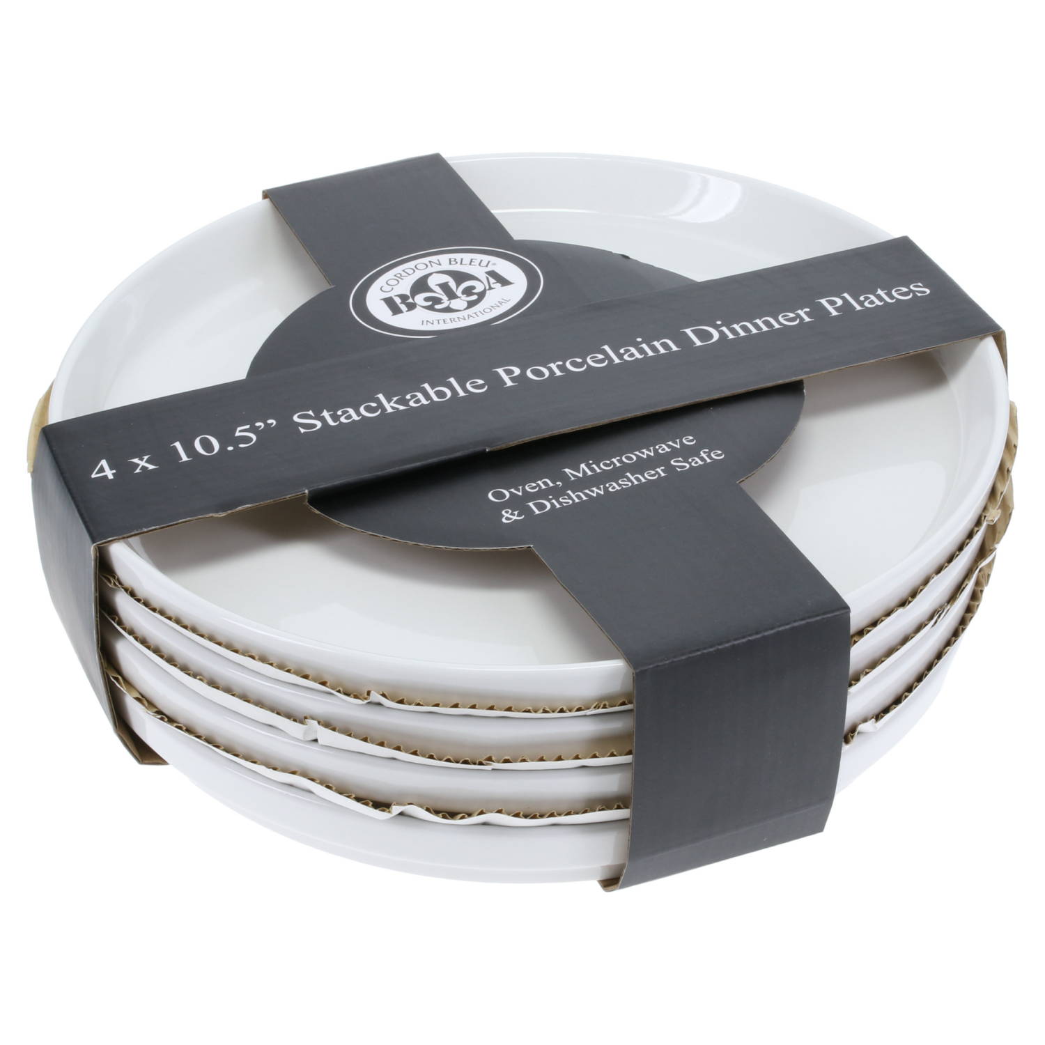 slide 1 of 1, BIA Cordon Bleu Stacking Dinner Plates, 10.5in, 4 ct