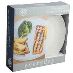 BIA Cordon Bleu Porcelain Coupe Dinner Plates, 10.5in