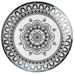 BIA Arabesque Black Dinner Plates, 10.5"