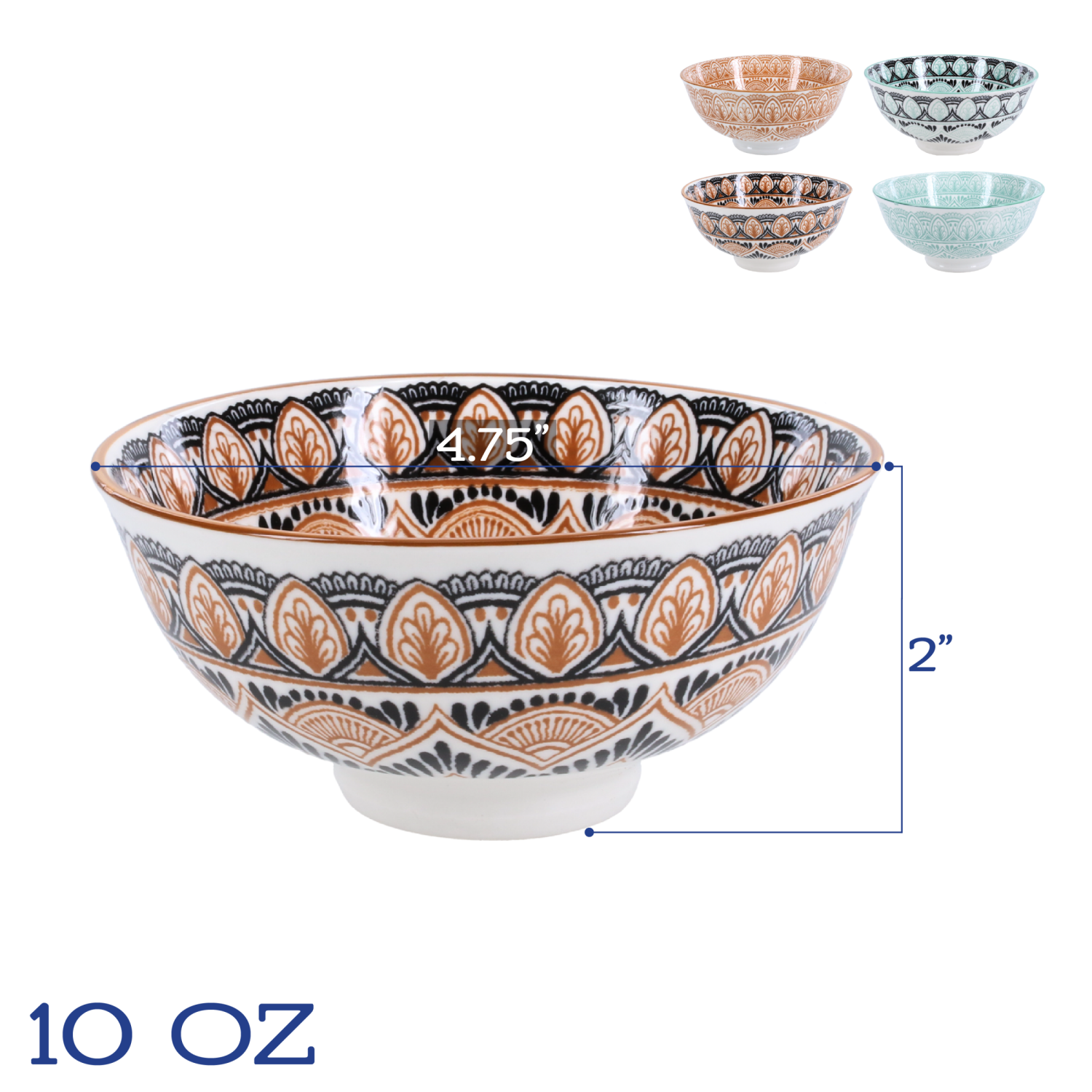 slide 6 of 7, BIA Cordon Bleu Pad Print Bowl Assorted 2, 4.75in, 2 ct 4.75 in
