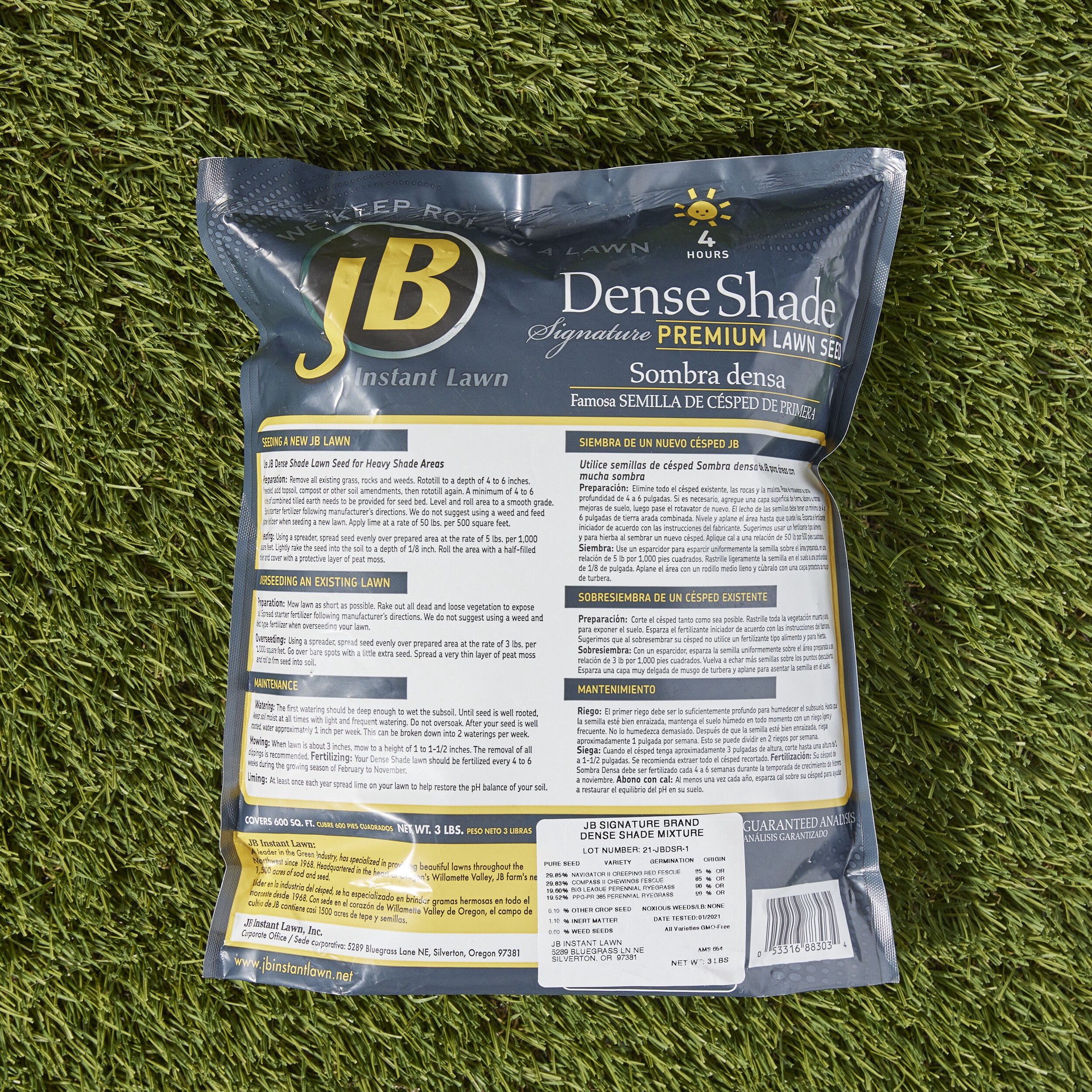 slide 6 of 6, JB Instant Lawn JB Signature 3-lb Natural Fescue Grass Seed, 1 ct