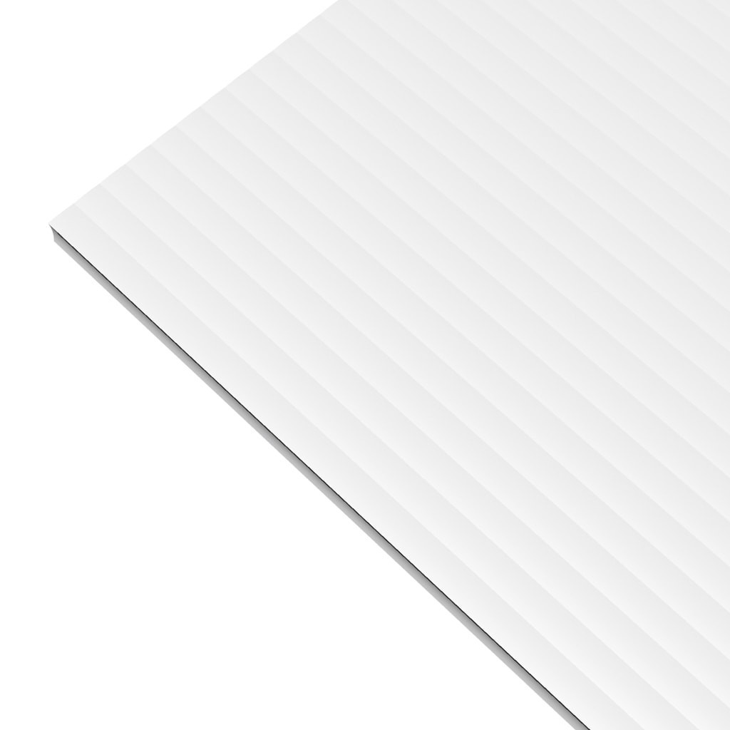 slide 1 of 5, PLASKOLITE 0.157-in T x 30-in W x 36-in L White Corrugated plastic Sheet, 1 ct
