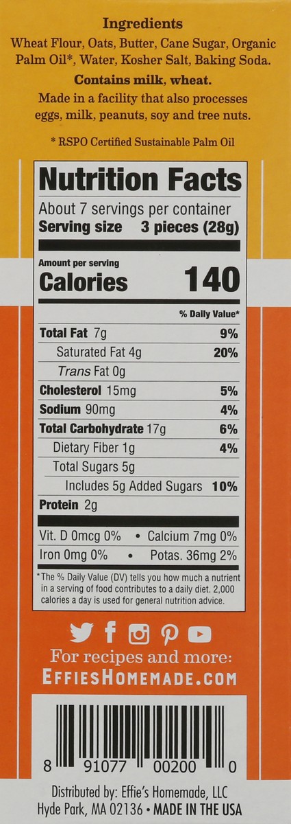 slide 7 of 9, Effie's Homemade Lightly Sweet Oatcake Our Original Biscuits 7.2 oz Box, 7.2 oz