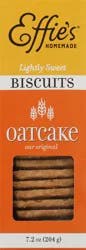 Effie's Homemade Lightly Sweet Oatcake Our Original Biscuits 7.2 oz Box