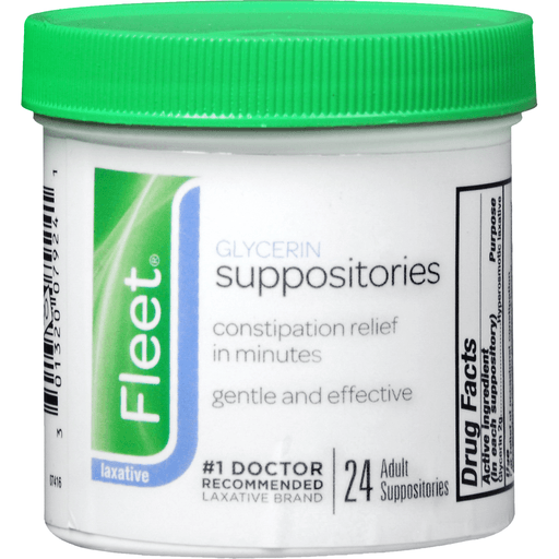 slide 2 of 10, Fleet Laxative Glycerin Adult Suppositories, 24 ct