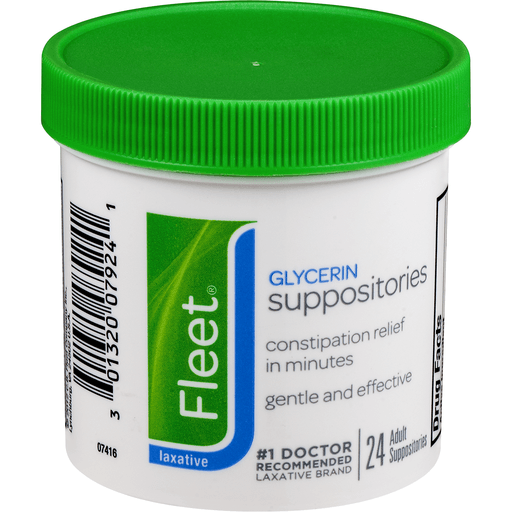 slide 3 of 10, Fleet Laxative Glycerin Adult Suppositories, 24 ct
