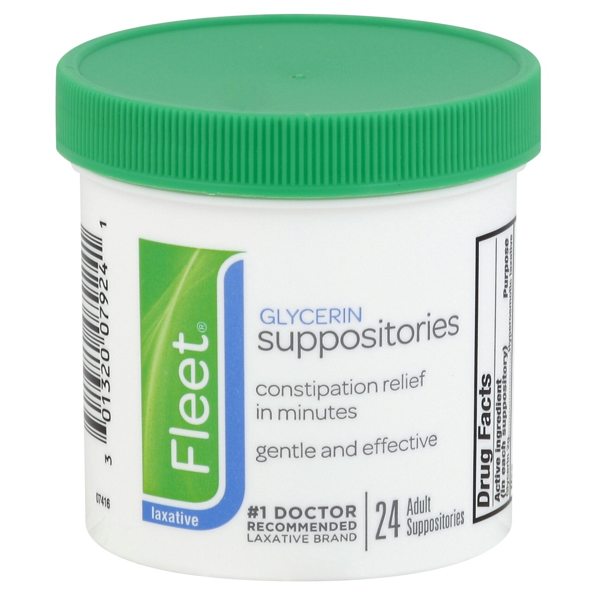 slide 1 of 1, Fleet Laxative Glycerin Suppositories for Adult Constipation, 24 Count, 24 ct