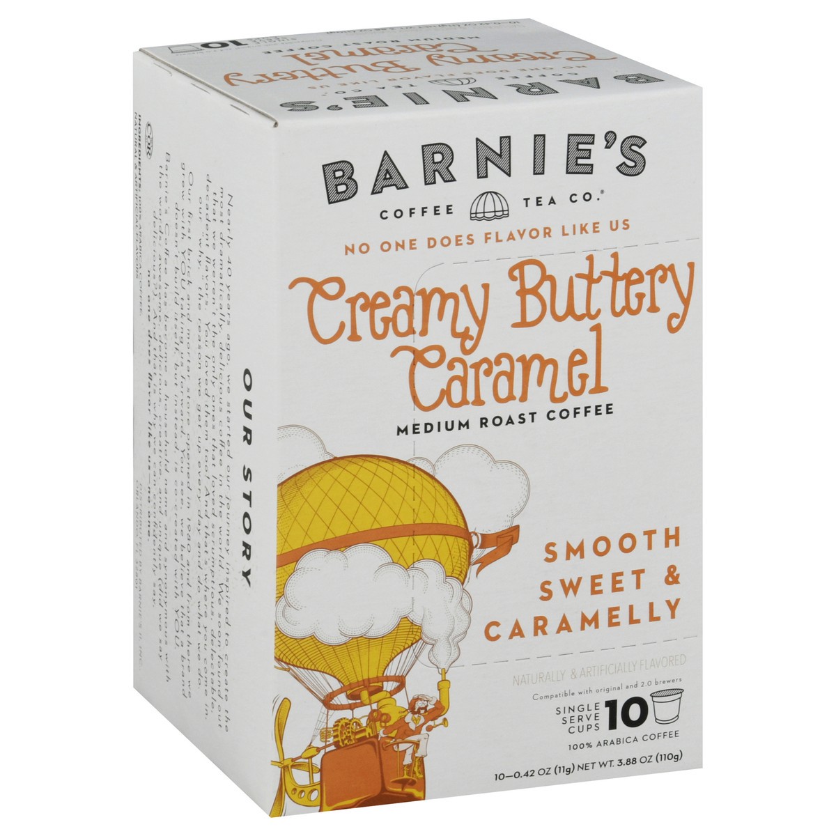 slide 4 of 9, Barnie's Coffee & Tea Co. Single Serve Cups Medium Roast Creamy Buttery Caramel Coffee - 10 ct, 10 ct