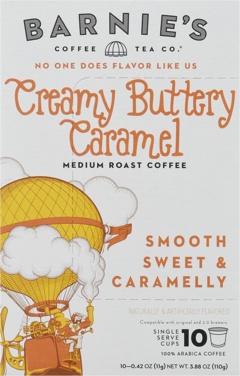 slide 3 of 9, Barnie's Coffee & Tea Co. Single Serve Cups Medium Roast Creamy Buttery Caramel Coffee - 10 ct, 10 ct