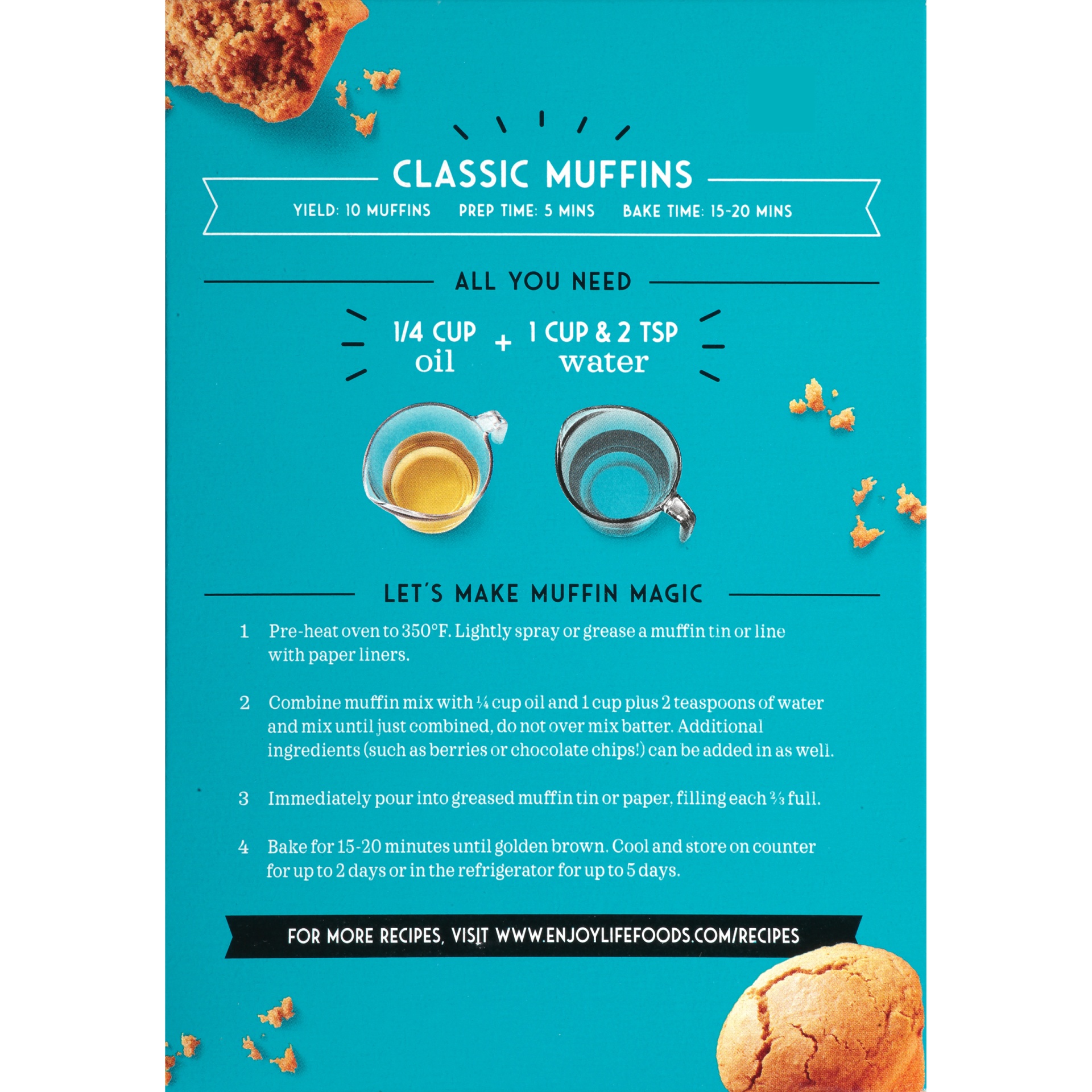 slide 3 of 8, Enjoy Life Fluffy Classic Muffin Mix With Ancient Grains, 14.5 oz