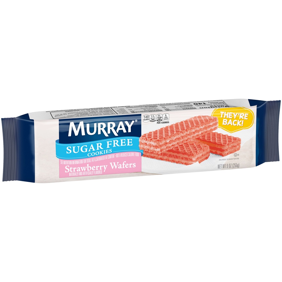 slide 4 of 5, Murray Wafers Strawberry Sugar-Free, 9 oz