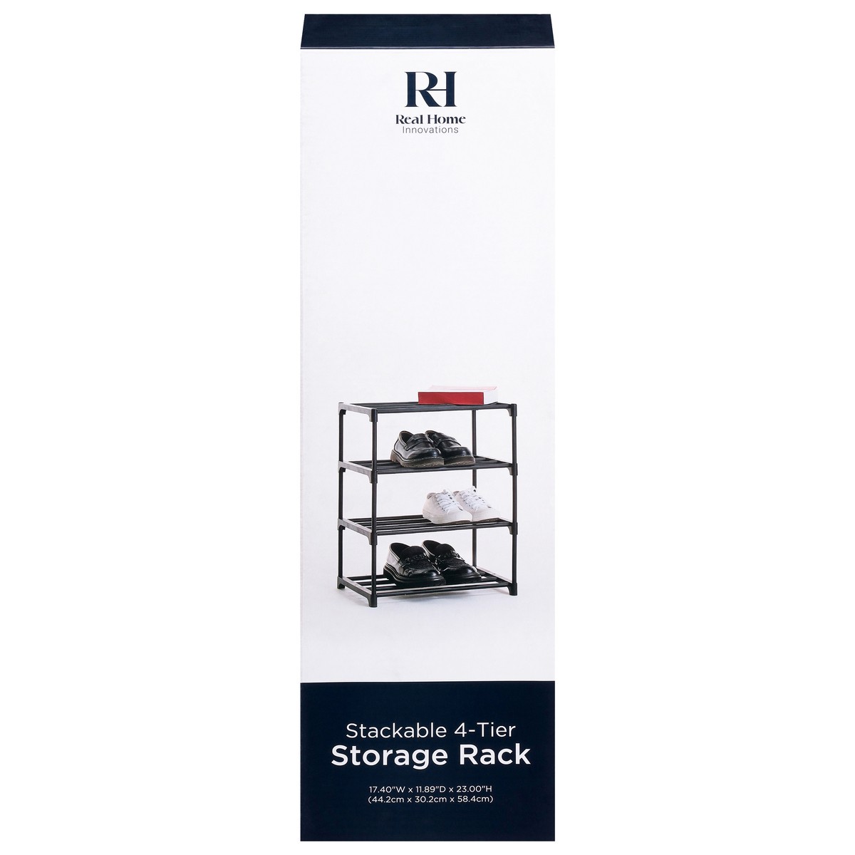 slide 1 of 14, Real Home Innovations Stackable 4-Tier Storage Rack, 1 ct