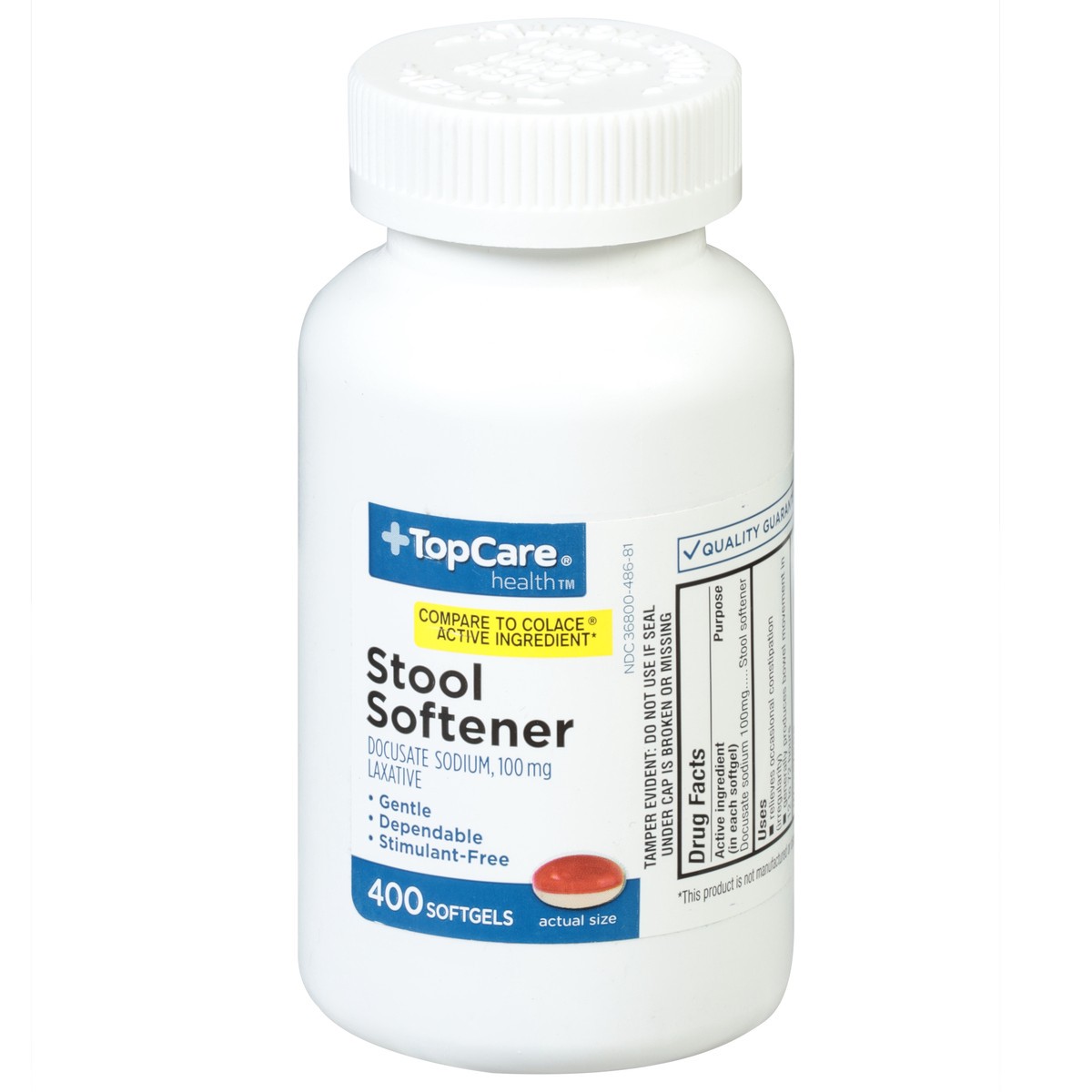 slide 13 of 14, TopCare Health 100 mg Stool Softener 400 Softgels, 400 ct