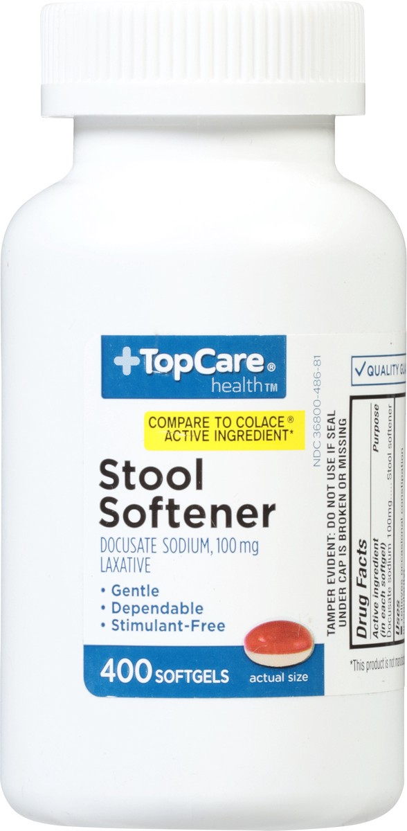 slide 6 of 14, TopCare Health 100 mg Stool Softener 400 Softgels, 400 ct