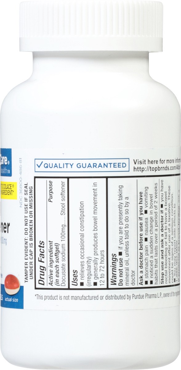 slide 5 of 14, TopCare Health 100 mg Stool Softener 400 Softgels, 400 ct