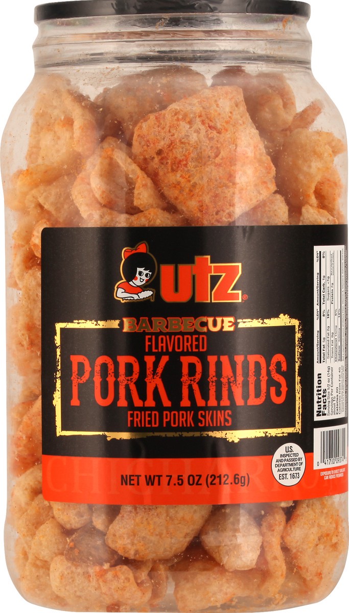 slide 5 of 9, Utz Barbecue Flavored Pork Rinds 7.5 oz, 7.5 oz