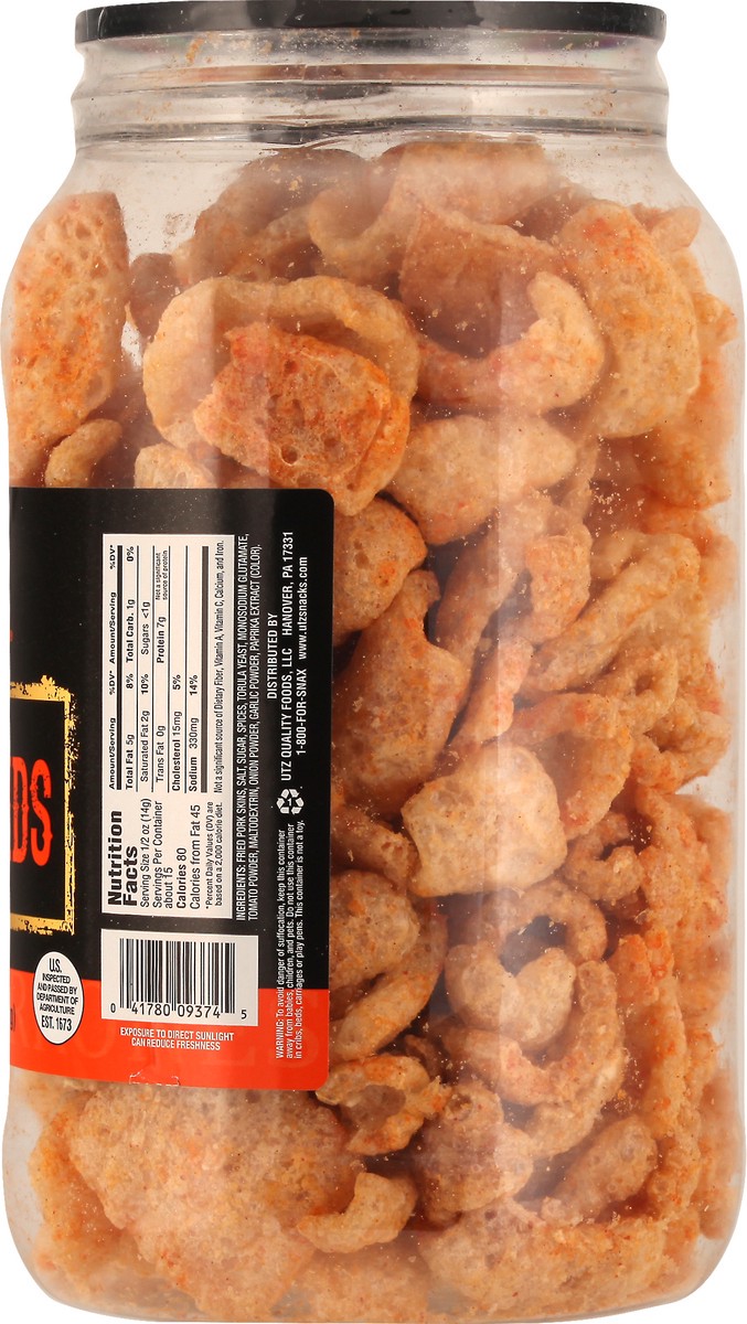 slide 7 of 9, Utz Barbecue Flavored Pork Rinds 7.5 oz, 7.5 oz