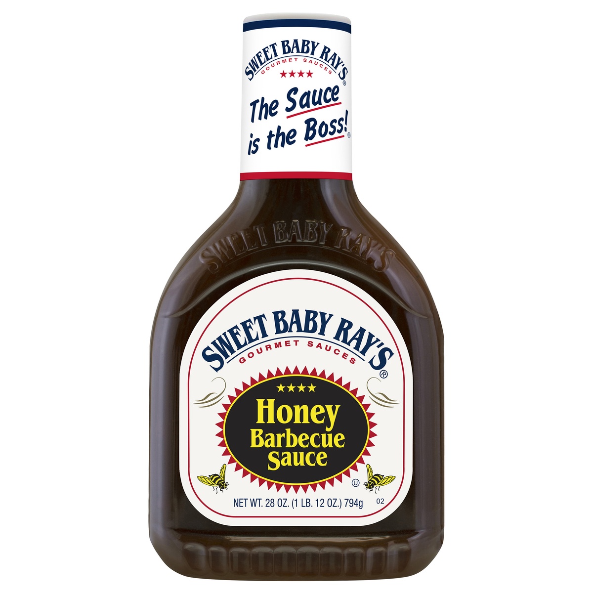 slide 1 of 4, Sweet Baby Ray's Honey Barbecue Sauce, 28 oz