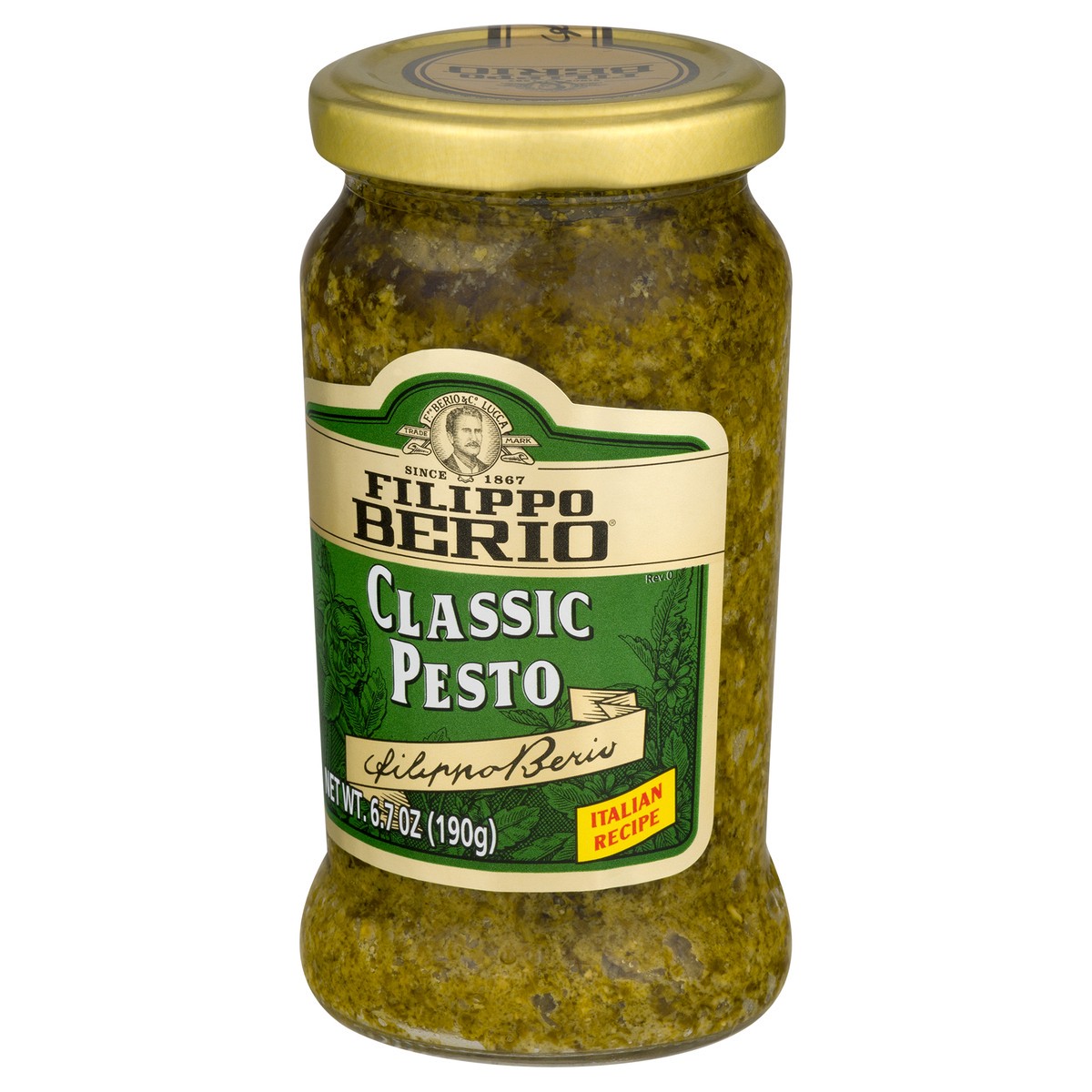 slide 8 of 9, Filippo Berio Classic Pesto 6.7 oz. Jar, 6.7 oz