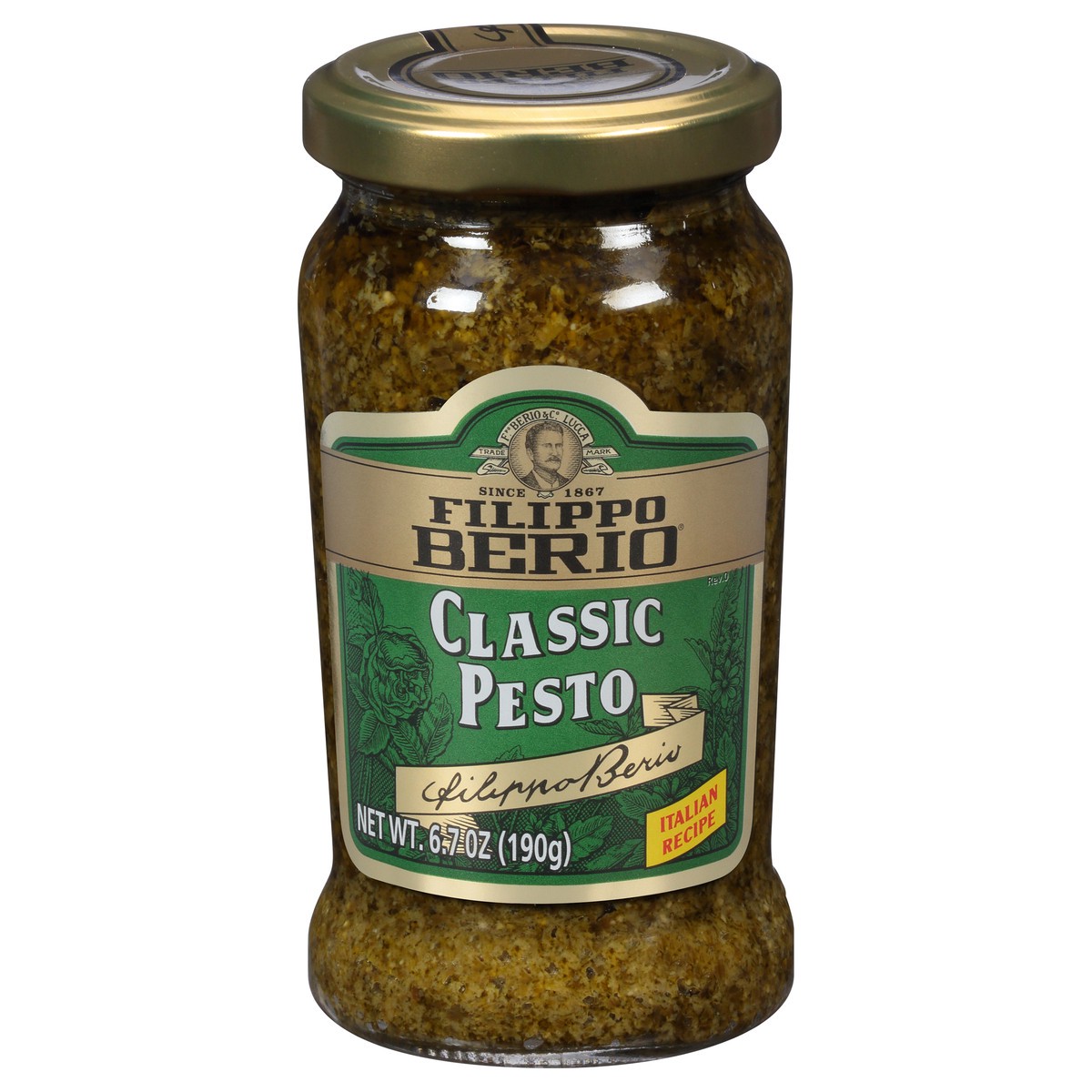 slide 1 of 9, Filippo Berio Classic Pesto 6.7 oz. Jar, 6.7 oz